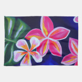 熱帯プルメリアフランギパニキッチンデコータオル キッチンタオル (横)