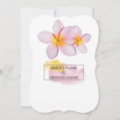 熱帯プルメリアフランギパニ結婚式招待状 招待状 (裏面)