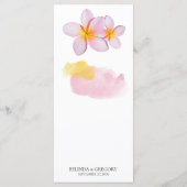 熱帯プルメリアフランギ結婚パニ メニュー (裏面)