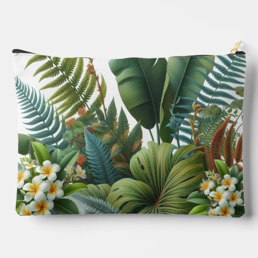 熱帯プルメリアフローラアクセサリーポーチ アクセサリーポーチ (裏面)