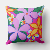 熱帯プルメリアフローラ装飾用クッション クッション (裏面)