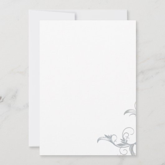 熱帯プルメリアモノグラム結婚式招待状 招待状 (裏面)