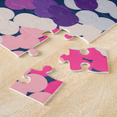 熱帯プルメリア点々のある斑点のある花抽象芸術 ジグソーパズル (側面)