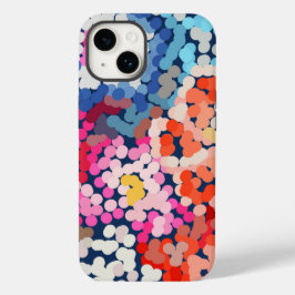 熱帯プルメリア点々のある斑点のある花抽象芸術 Case-Mate iPhone 14ケース