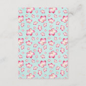 熱帯プルメリア結婚の情報カード エンクロージャーカード (裏面)