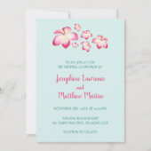 熱帯プルメリア結婚式招待状 招待状 (正面)