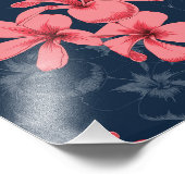 熱帯プルメリア花柄 フォトプリント            (角)