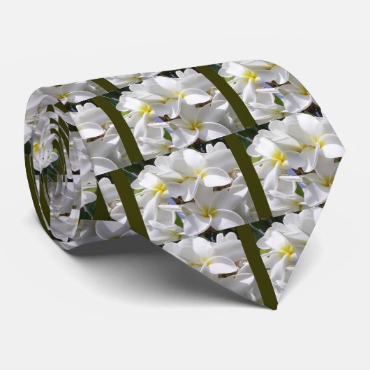 熱帯プルメリア花 ネクタイ (ロール)