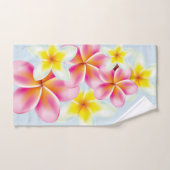 熱帯プルメリア花 バスタオルセット (ハンドタオル)