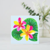 熱帯プルメリア花 招待状 (スタンド正面)
