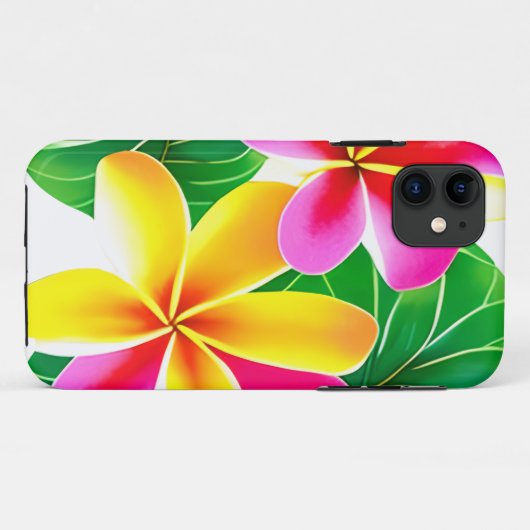 熱帯プルメリア花 Case-Mate iPhoneケース (裏面(横))