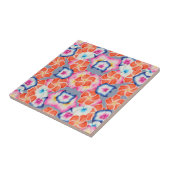 熱帯プルメリア花Xパターン タイル (側面)