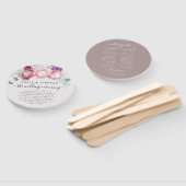 熱帯プロテアおよびユーカリ結婚式 プログラム ハンドファン (組立なし)