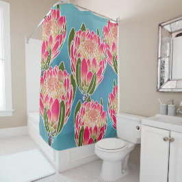 熱帯プロテアシャワーカーテン シャワーカーテン