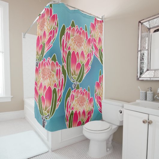 熱帯プロテアシャワーカーテン シャワーカーテン (インサイチュ)