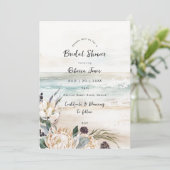 熱帯プロテアビーチのブライダルシャワー招待 招待状 (スタンド正面)