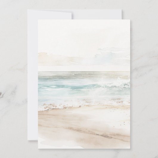 熱帯プロテアビーチのブライダルシャワー招待 招待状 (裏面)