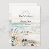 熱帯プロテアビーチのブライダルシャワー招待 招待状 (正面/裏面)