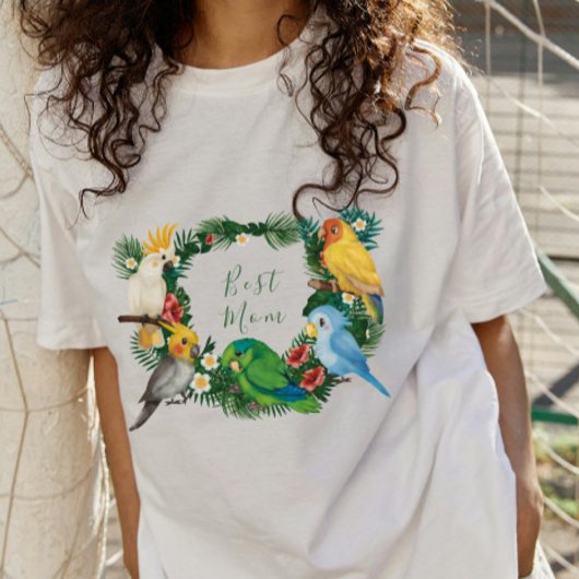 熱帯ベビーかわいいエキゾチックカラフルパロット Tシャツ