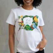 熱帯ベビーかわいいエキゾチックカラフルパロット Tシャツ