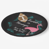 熱帯ベビーがフラミンゴまたはタッチダウンを明らかにする ペーパープレート (アングル)