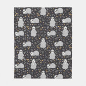 熱帯ベビーの怠惰パターン フリースブランケット (正面)