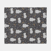 熱帯ベビーの怠惰パターン フリースブランケット (正面(横))