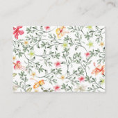 熱帯ベビーの赤ちゃんシャワー用の本の挿入カード エンクロージャーカード (裏面)