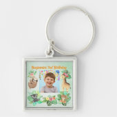熱帯ベビーアニマルズキーチェーン子供の誕生日の恩恵 キーホルダー (正面)