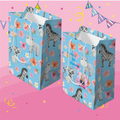 熱帯ベビーアニマル抱き枕子供へ誕生日 ミディアムペーパーバッグ