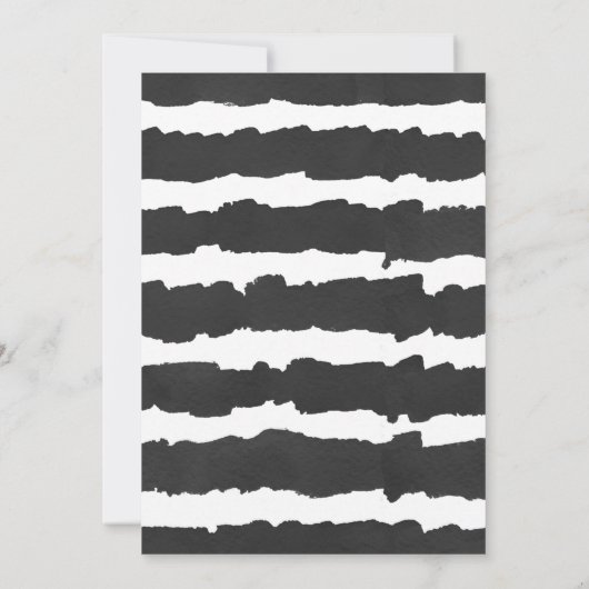 熱帯ベビーシャワーの女の子、フラミンゴのパイナップル 招待状 (裏面)