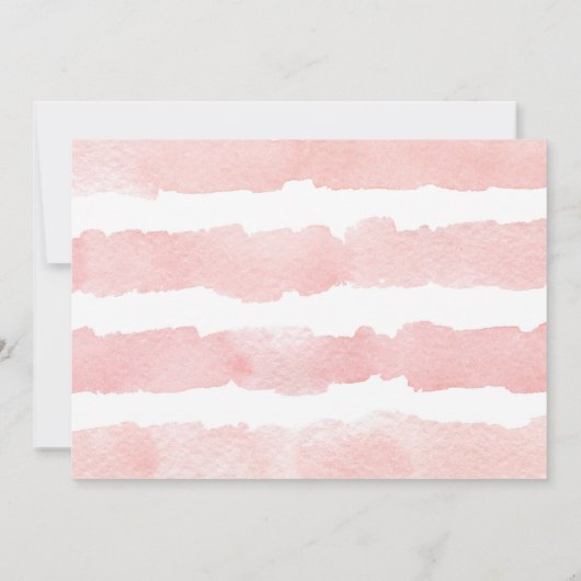 熱帯ベビーシャワーの女の子、緑の草木のやし 招待状 (裏面)