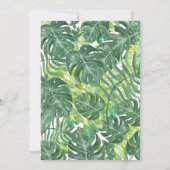 熱帯ベビーシャワーの招待 招待状 (裏面)