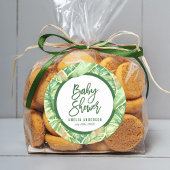 熱帯ベビーシャワーグリーンウォーター離れカラー ラウンドシール