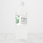 熱帯ベビーシャワー水ボトルラベル ペットボトルラベル (正面)