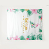 熱帯ベビーシャワー背景、フォトブースプロップ タペストリー (正面(横))