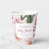 熱帯ベビーシャワー 紙コップ (裏面)