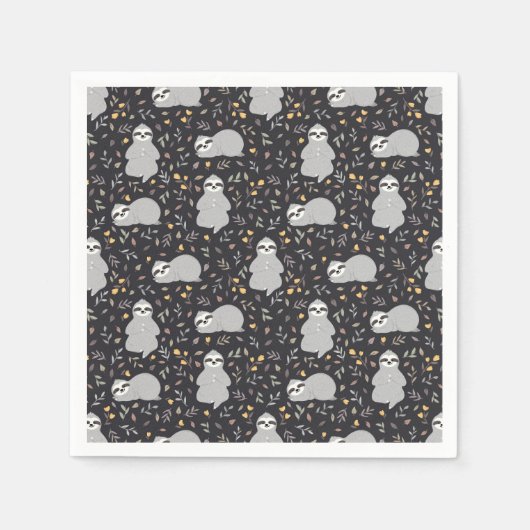 熱帯ベビースロッスパターン スタンダードカクテルナプキン (正面)