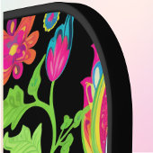 熱帯ペイズリーと花の模様（モノグラム） ピックルボールラケット