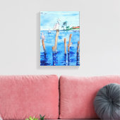 熱帯ペリカン キャンバスプリント (インサイチュ (リビング))