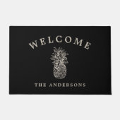 熱帯ホスピタリティ | Pineapple パーソナライズされた ドアマット (正面)