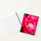 熱帯ホットピンクのエピフラワーフォト ノートブック (内部)