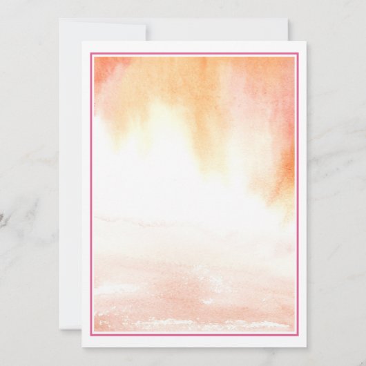 熱帯ホットピンクフリーシア 招待状 (裏面)