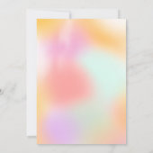 熱帯ホログラフィックサマープールパーティースウィート16 招待状 (裏面)