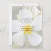 熱帯ホワイトフローラ – 新しい始結婚まり –  招待状 (裏面)
