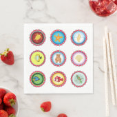 熱帯ボトルキャップデザイン海と野生生物 スタンダードランチョンナプキン (インサイチュ)