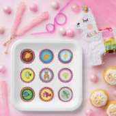 熱帯ボトルキャップデザイン海と野生生物 ペーパープレート (パーティー)