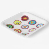 熱帯ボトルキャップデザイン海と野生生物 ペーパープレート (傾斜あり)