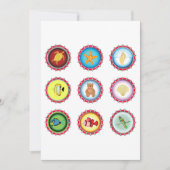 熱帯ボトルキャップデザイン海と野生生物 招待状 (正面)