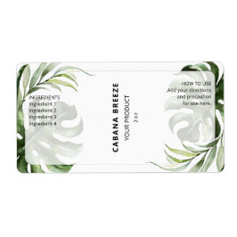 熱帯ボトルスポイトラベル ラベル